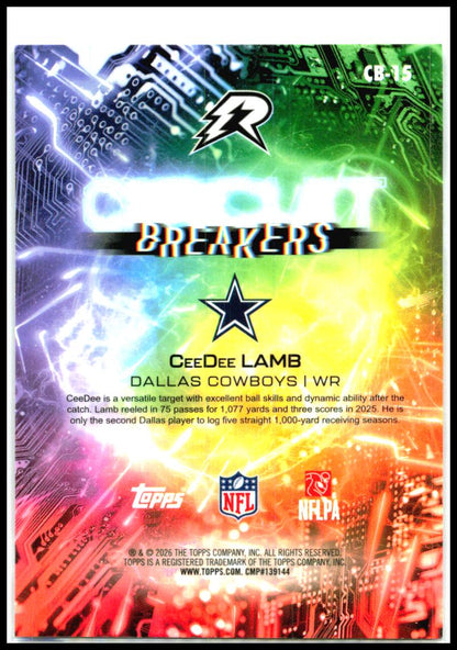 2025 Topps Resurgence Circuit Breakers #CB-15 CeeDee Lamb Dallas Cowboys