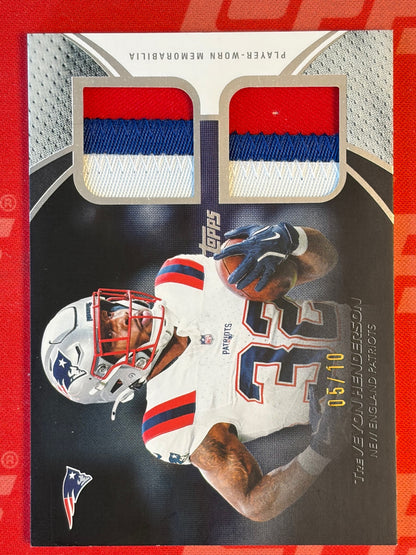 2026 Topps Dual Relic #/10 #MDR-TVH Treylon Henderson Patriot
