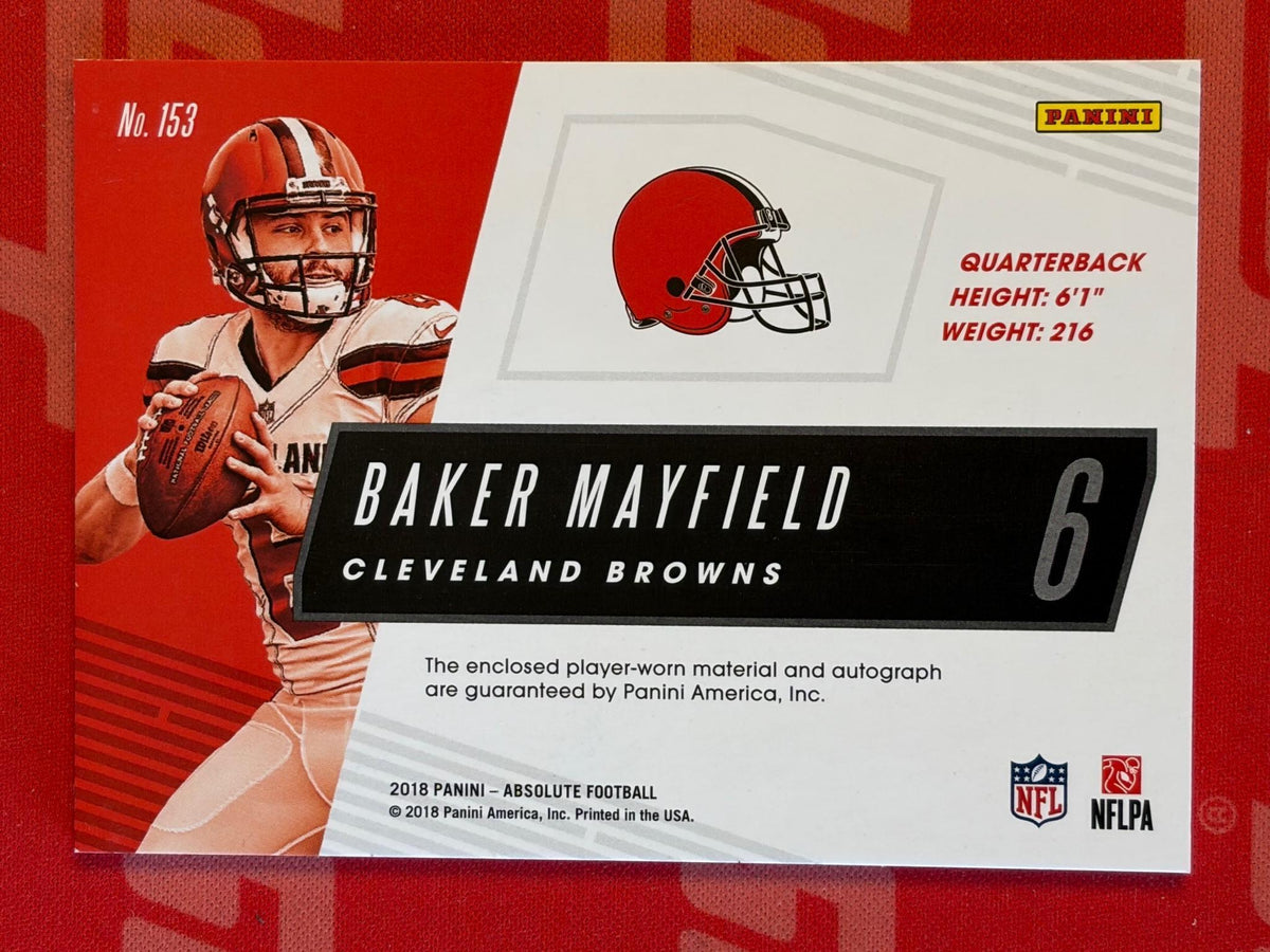 2018 Panini Absolute #153 Baker Mayfield RC AU #/399 Cleveland Browns