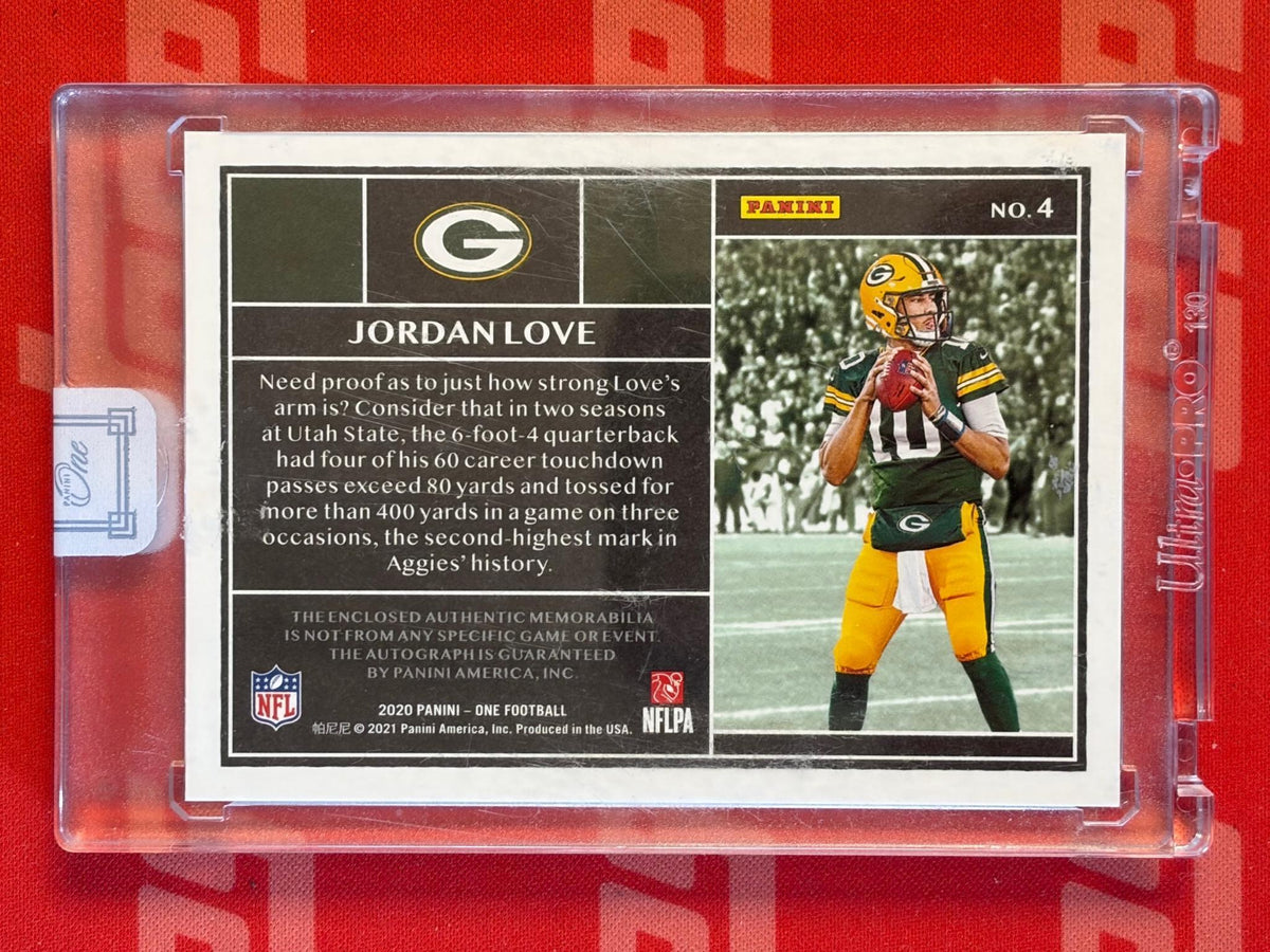 2020 Panini One Bronze #4 Jordan Love RC AU #/35 Green Bay Packers