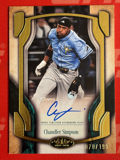 2026 Topps Tier One Break Out Auto #/199 #BOA-CSI Chandler Simpson AU Rays