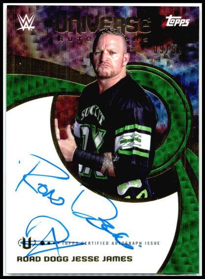 2025 Topps Universe WWE Auto Green #/99 #UNA-RDO Road Dogg Jesse James AU