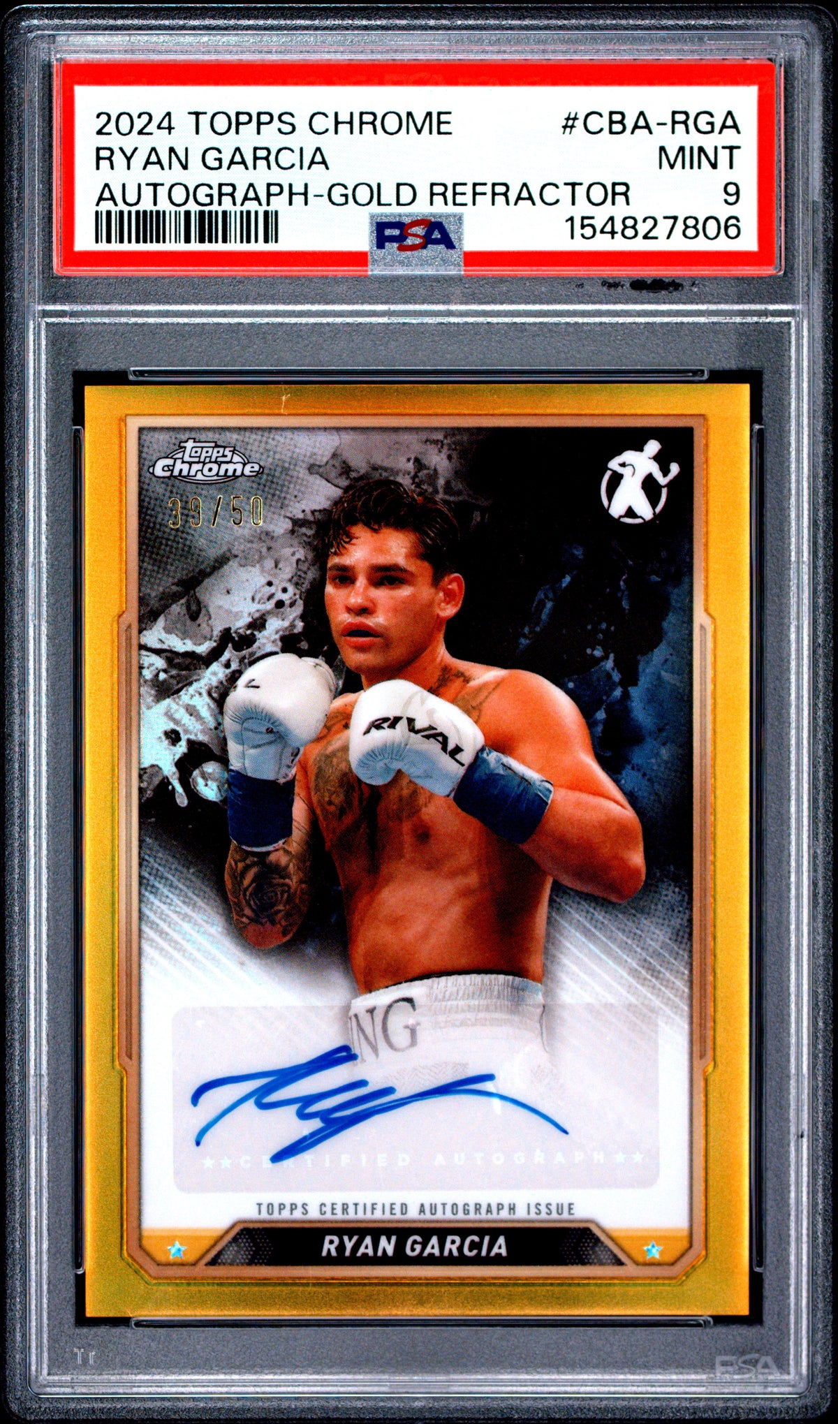 2024 Topps Chrome Boxing Chrome Boxing Auto Gold Refractor #CBA-RGA Ryan Garcia