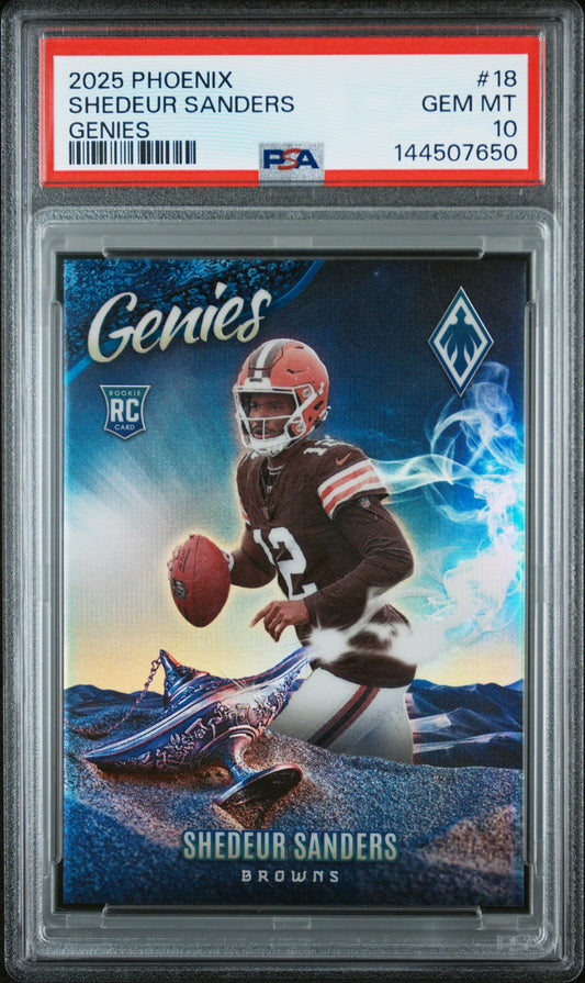 2025 Panini Phoenix Genies #18 Shedeur Sanders PSA 10 Gem Mint