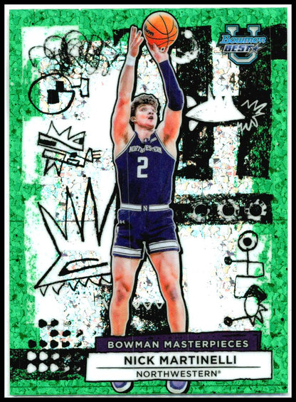 2026 Bowman Best Green Mini Diamond #/99 #BM-19 Nick Martinelli Northwestern