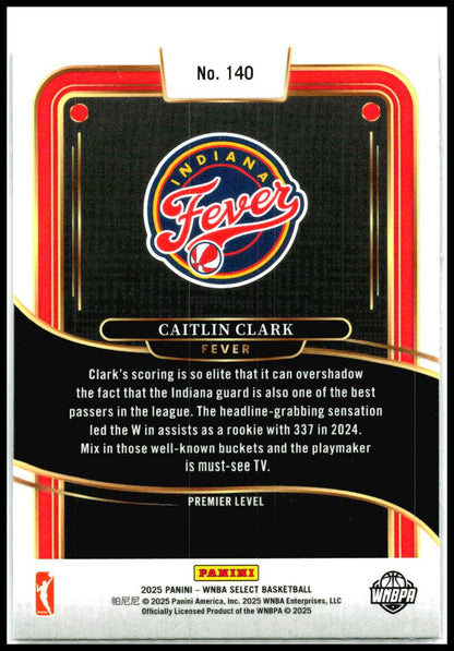 2025 Panini Select WNBA #140 Caitlin Clark Indiana Fever