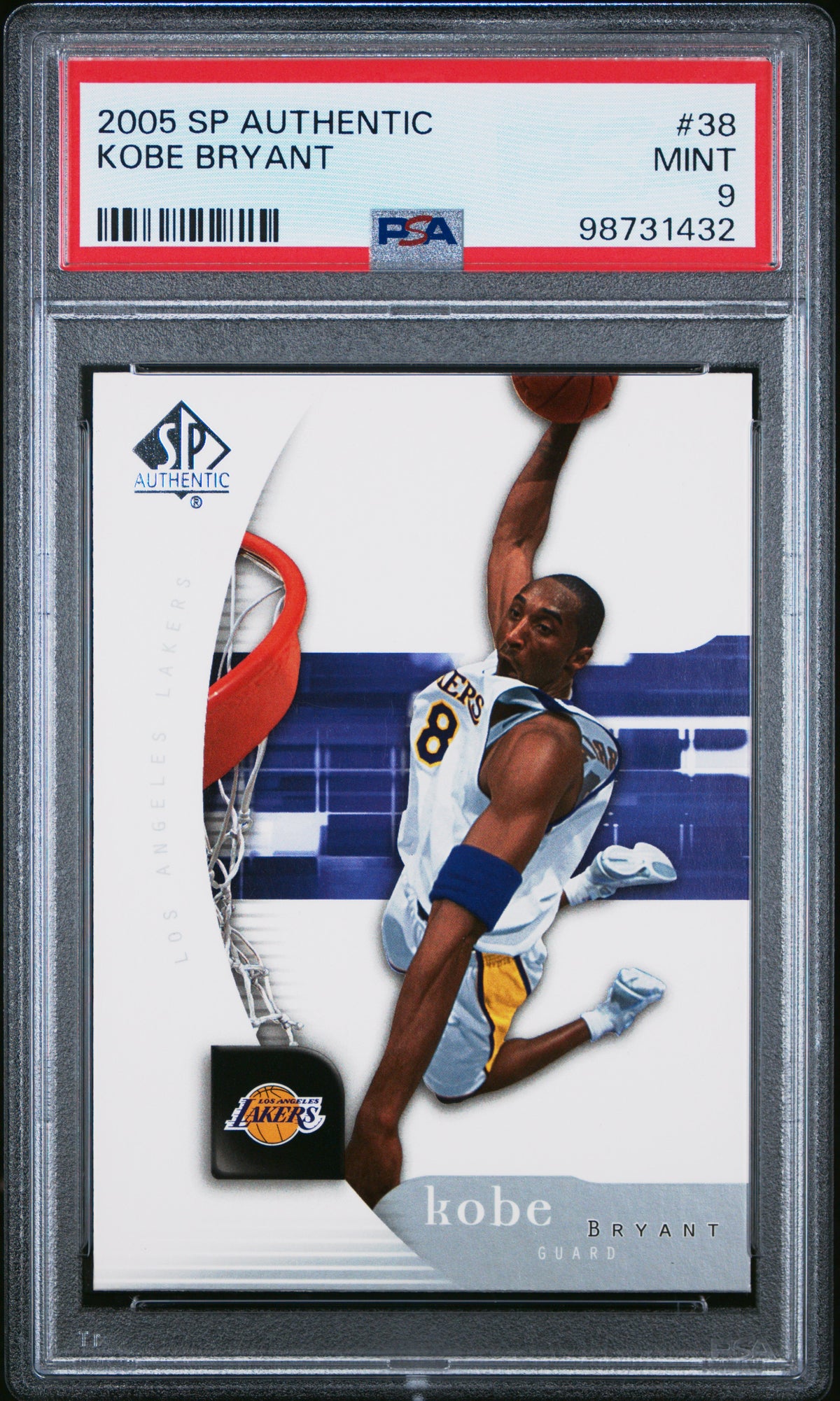 2005 Sp Authentic #38 Kobe Bryant PSA 9 Mint