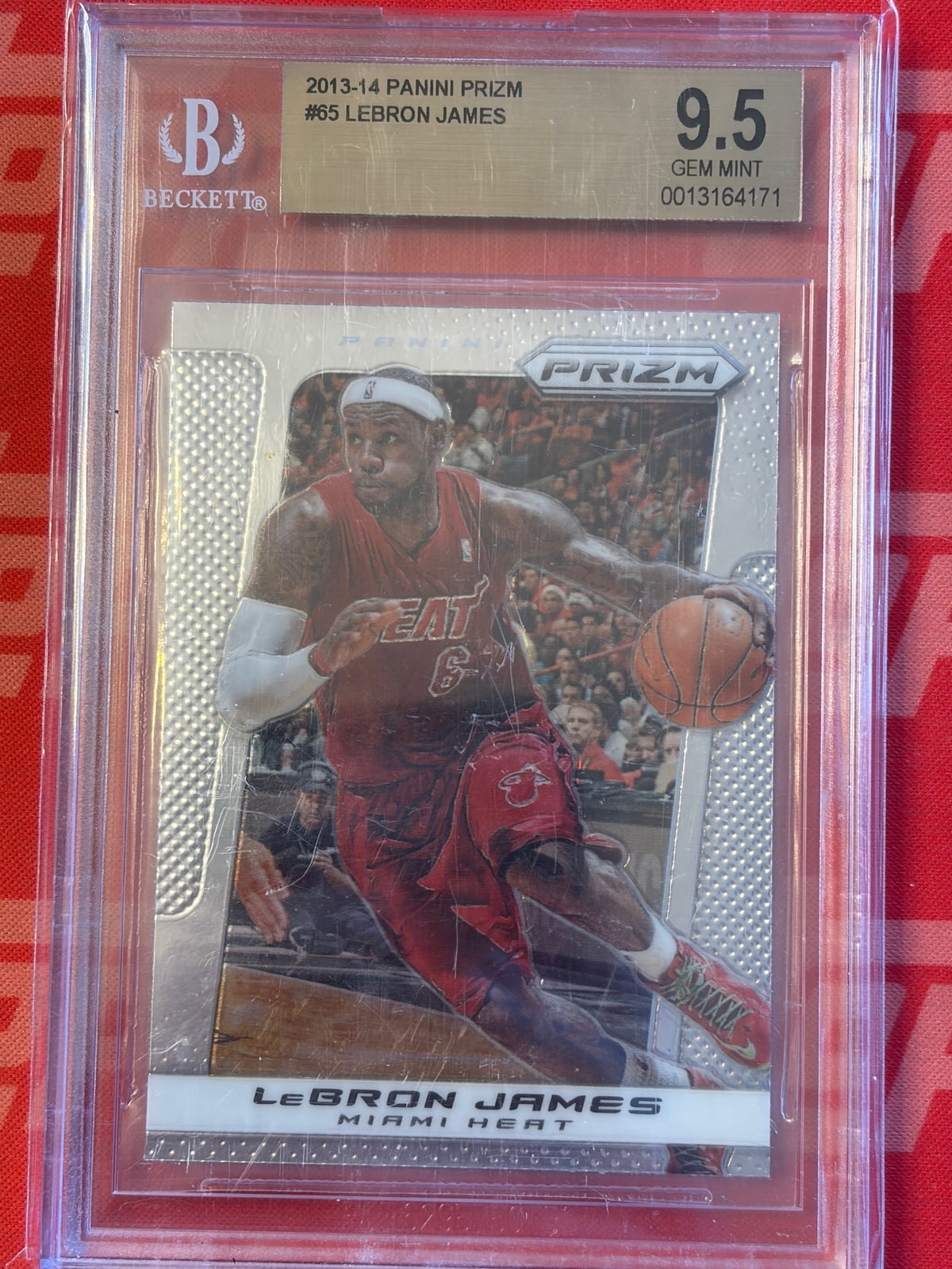 2013-14 Panini Prizm #65 LeBron James Miami Heat BGS 9.5 Gem Mint