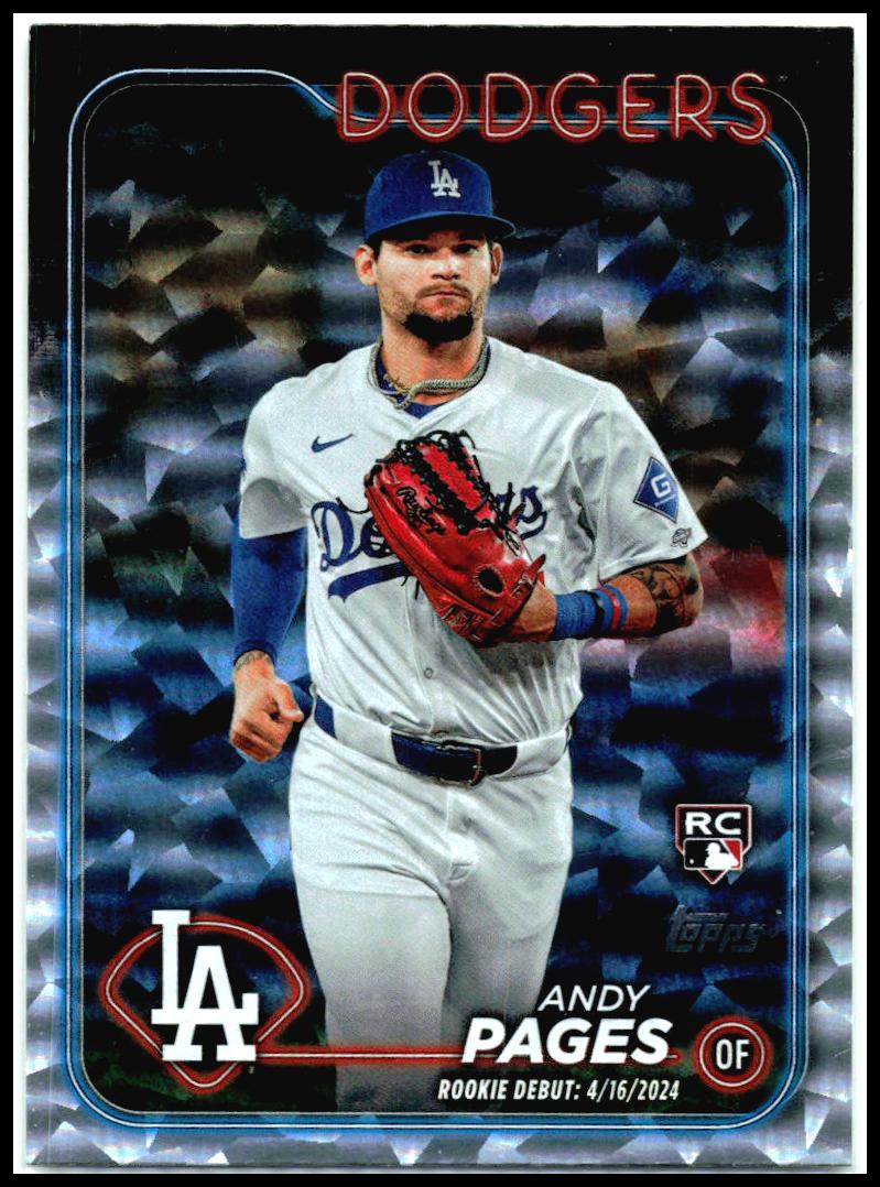2024 Topps Update Silver Crackle Foilboard #US108 Andy Pages Los Angeles Dodgers