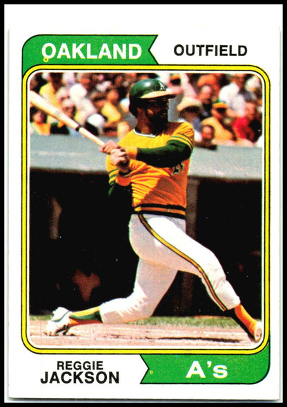1974 Topps HOF #130 Reggie Jackson Oakland Athletics