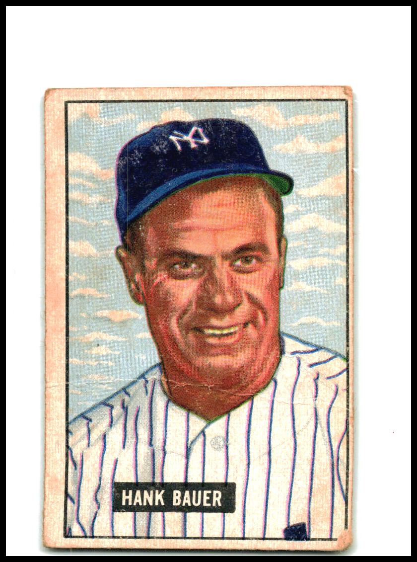 1951 Bowman Crease #183 Hank Bauer New York Yankees