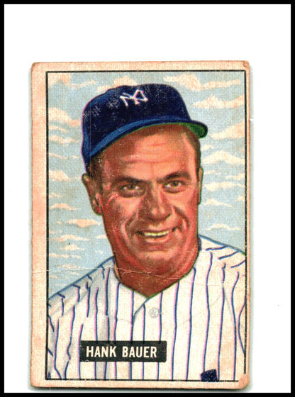 1951 Bowman Crease #183 Hank Bauer New York Yankees