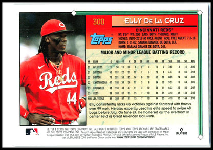 2024 Topps Archives Black Foilboard #300 Elly De La Cruz Cincinnati Reds