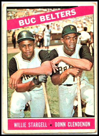 1966 Topps #99 Buc Belters (WillieStargell / Donn Clendenon Pittsburgh Pirates