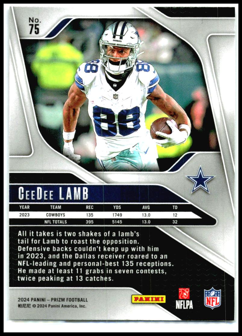 2024 Panini Prizm #75 CeeDee Lamb Dallas Cowboys