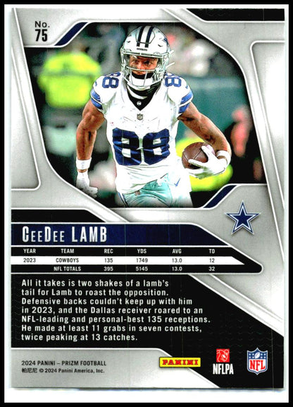 2024 Panini Prizm #75 CeeDee Lamb Dallas Cowboys