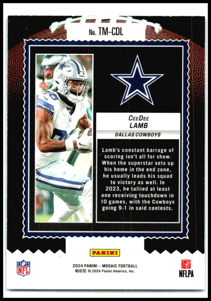 2024 Panini Mosaic Touchdown Masters #TM-CDL CeeDee Lamb Dallas Cowboys