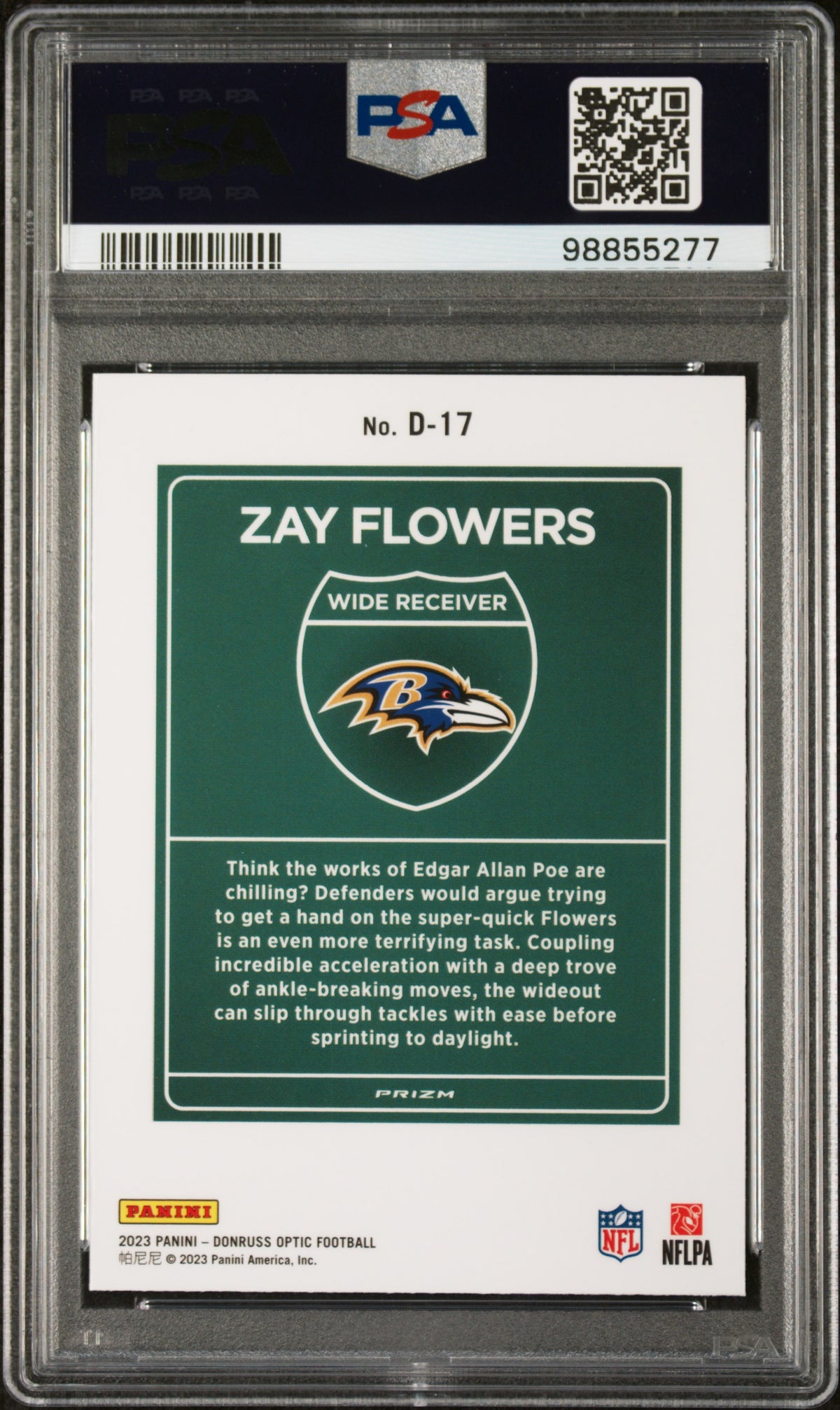 2023 Panini Donruss Optic Downtown! #D17 Zay Flowers
