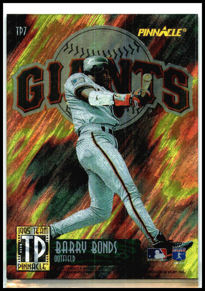 1995 Pinnacle Team Pinnacle Dufex Back #TP7 Ken Griffey Jr. / Barry Bonds