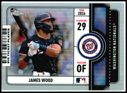 2026 Topps Chrome Big Ticket Players #BTP-15 James Wood Washington Nationals