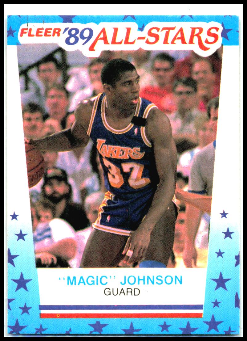 1989-90 Fleer Stickers #5 Magic Johnson Los Angeles Lakers
