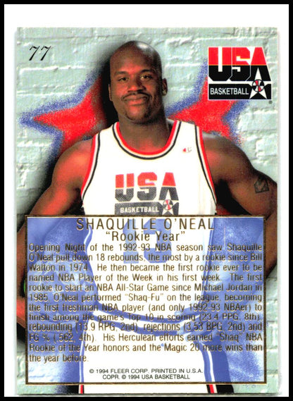 1994 Flair USA #77 Shaquille O'Neal USA