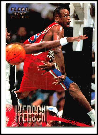 1996-97 Fleer #235 Allen Iverson RC Philadelphia 76ers