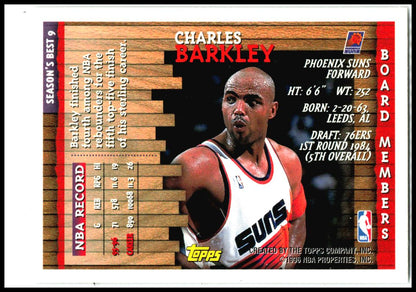 1996-97 Topps Season's Best #9 Charles Barkley Phoenix Suns