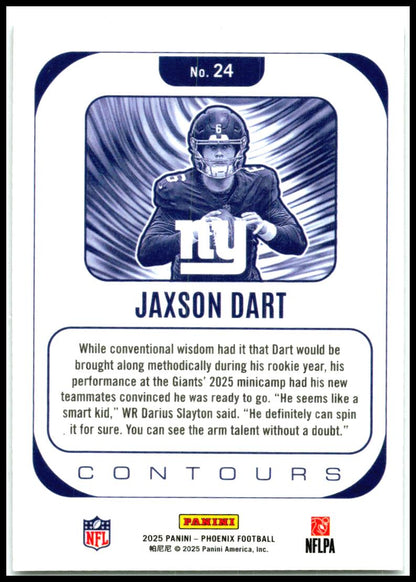 2025 Panini Phoenix Contours #24 Jaxson Dart New York Giants