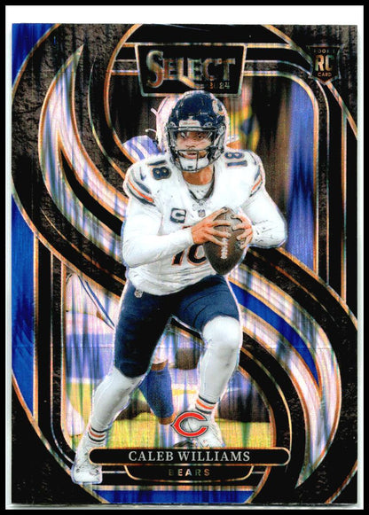 2024 Panini Select Black & Blue Prizm Shock #114 Caleb Williams RC Chicago Bears