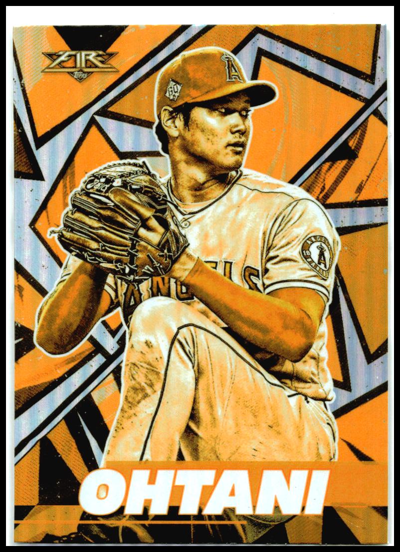 2021 Topps Fire Gold Minted #26 Shohei Ohtani Los Angeles Angels