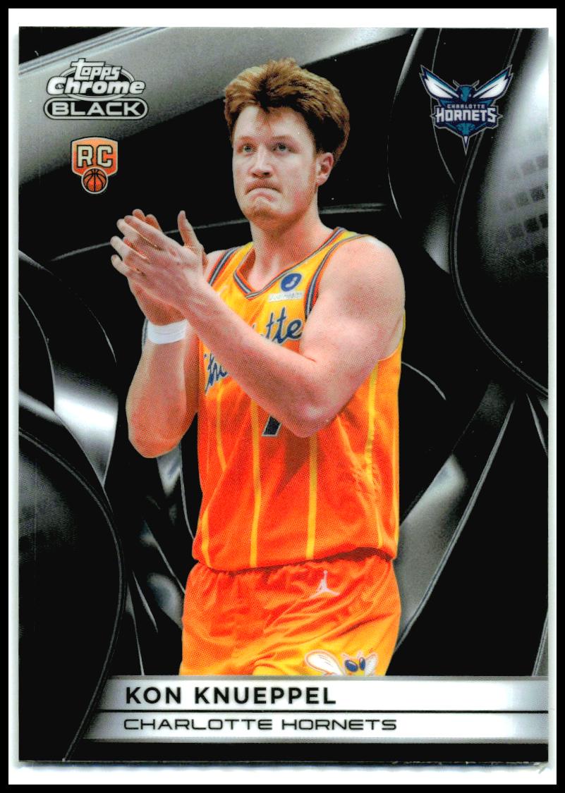 2025-26 Topps Chrome Black #106 Kon Knueppel RC Charlotte Hornets