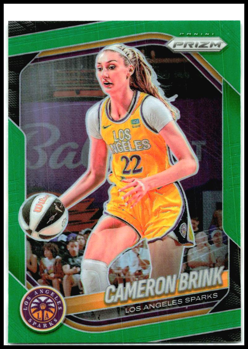 2025 Panini Prizm WNBA Green Prizms #87 Cameron Brink Los Angeles Sparks