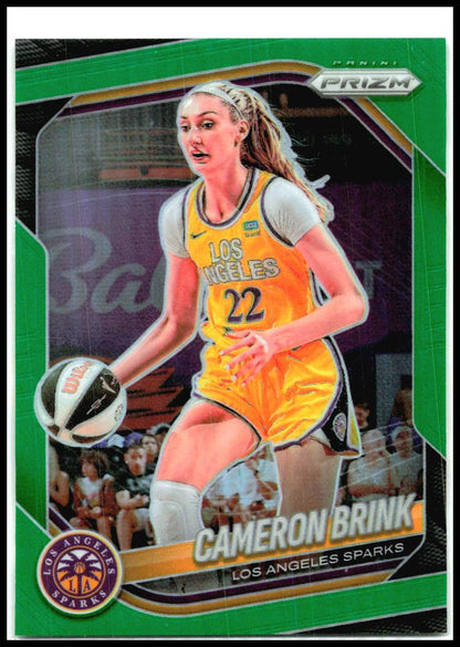 2025 Panini Prizm WNBA Green Prizms #87 Cameron Brink Los Angeles Sparks
