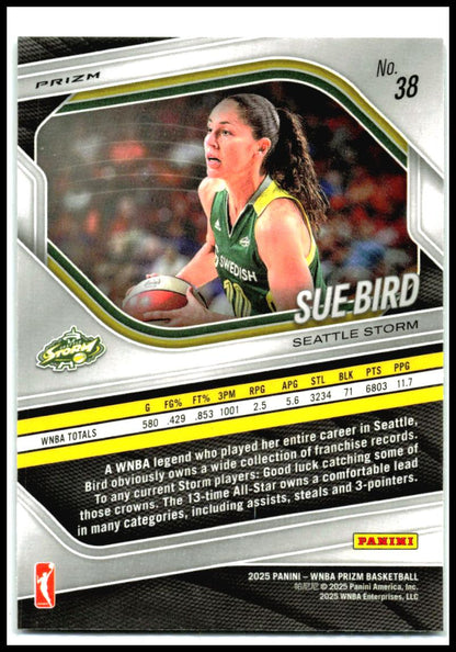 2025 Panini Prizm WNBA Green Prizms #38 Sue Bird Seattle Storm