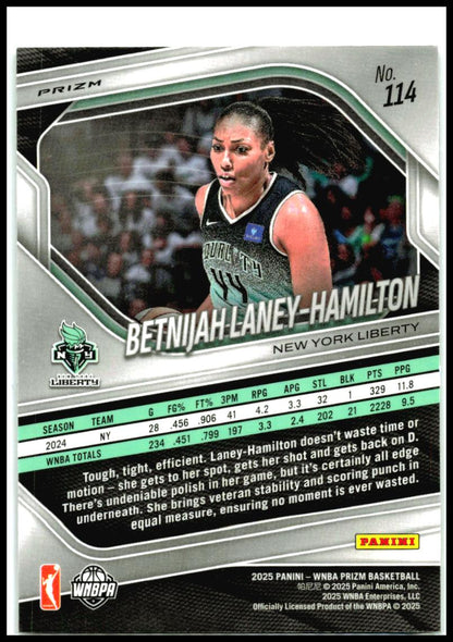 2025 Panini Prizm WNBA Green Prizms #114 Betnijah Laney-Hamilton Liberty