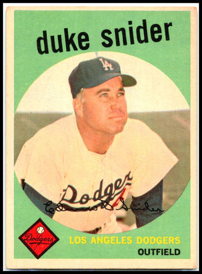 1959 Topps #20 Duke Snider Los Angeles Dodgers