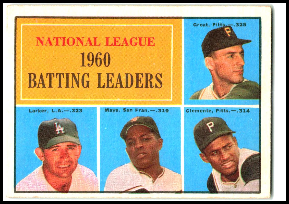 1961 Topps #41 National League 1960 Batting Leaders