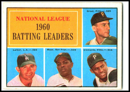 1961 Topps #41 National League 1960 Batting Leaders