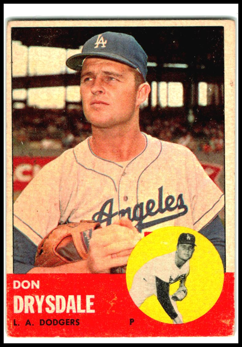 1963 Topps #360 Don Drysdale Los Angeles Dodgers