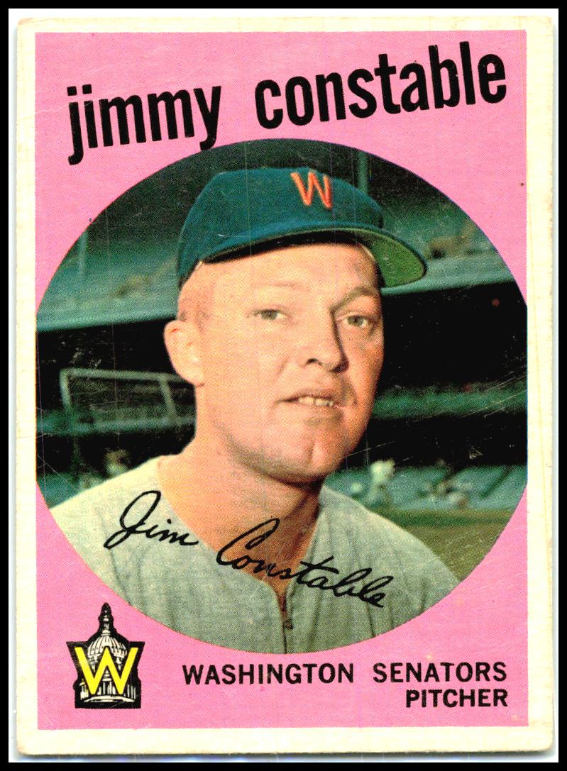 1959 Topps #451 Jimmy Constable RC Washington Senators