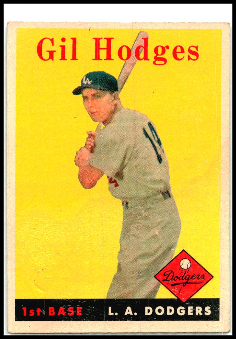 1958 Topps #162 Gil Hodges Los Angeles Dodgers