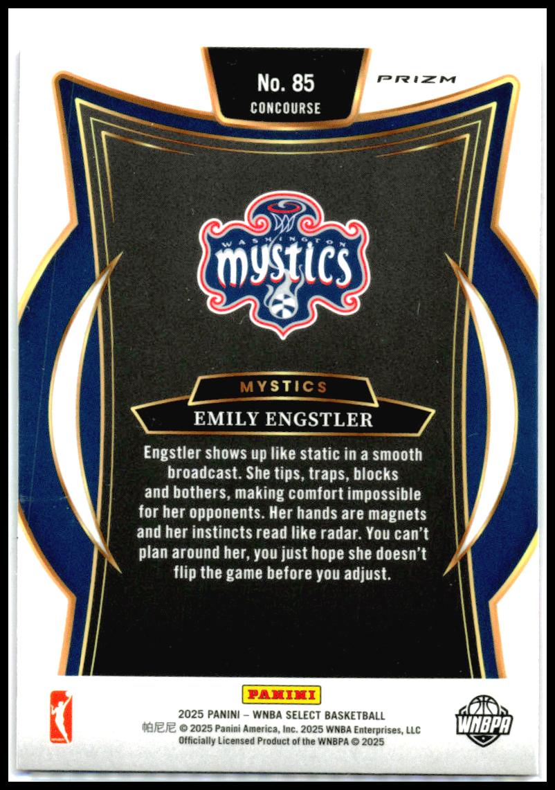 2025 Panini Select WNBA Pink Ice Prizms #85 Emily Engstler Washington Mystics