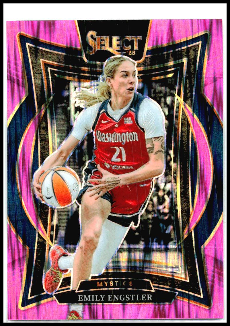 2025 Panini Select WNBA Pink Ice Prizms #85 Emily Engstler Washington Mystics