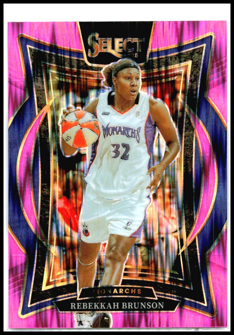 2025 Panini Select WNBA Pink Flash Prizms #43 Rebekkah Brunson Monarchs