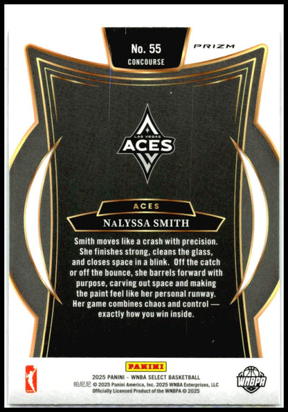 2025 Panini Select WNBA Pink Ice Prizms #55 NaLyssa Smith Las Vegas Aces