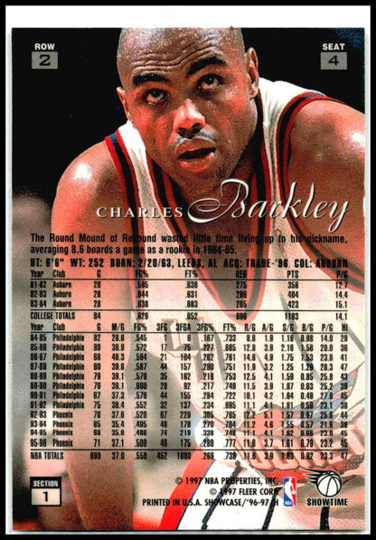 1996-97 Flair Showcase #4 Charles Barkley Houston Rockets