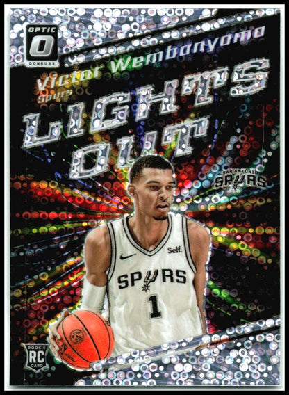 2023-24 Donruss Optic Lights Out Holo Fast Break #4 Victor Wembanyama Spurs