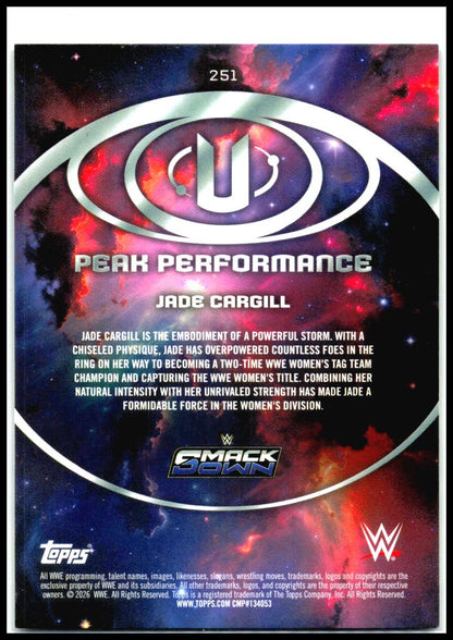2026 Topps Universe WWE Neon Green Vortex #251 Jade Cargill #/150