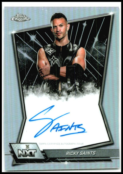 2026 Topps Chrome WWE NXT Autographs Refractor #NXT-RIC Ricky Saints AU